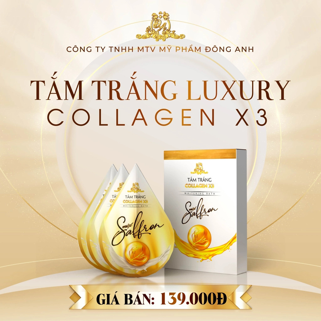 tắm trắng collagen x3 luxury mix saffron